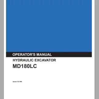 Download Kobelco MD180LC Hydraulic Excavator Service Repair Manual YG-0647 PDF