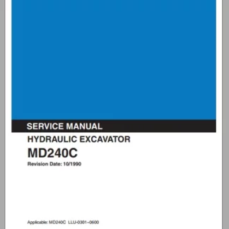 Download Kobelco MD240C Hydraulic Excavator Service Repair Manual PDF
